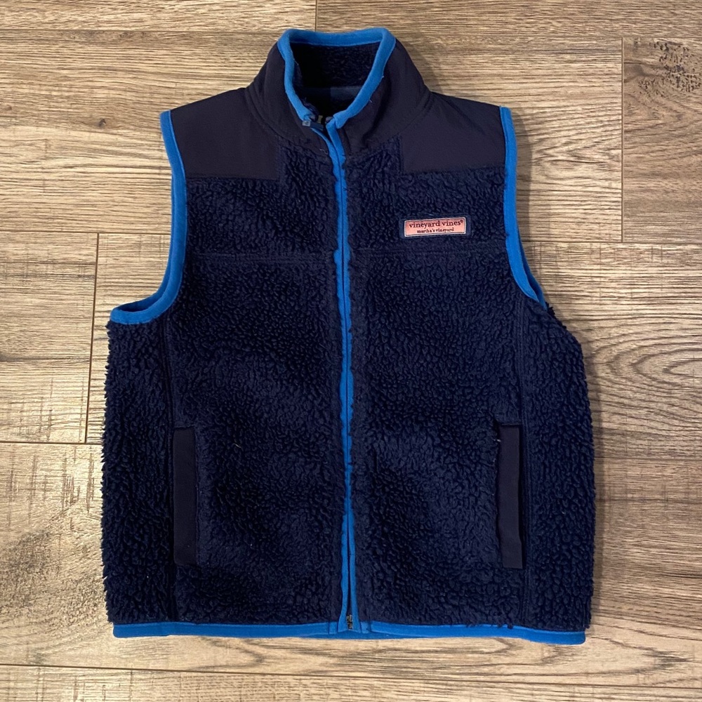 Vineyard Vines Boys Sherpa Fleece Full Zip Vest